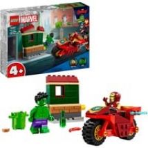 Marvel - Iron Man avec une moto et Hulk, Jouets de construction