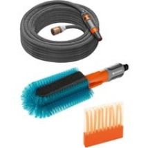 Kit de lavage de vélo Cleansystem, avec brosse à vélo, tuyau et barre de savon, Brosses de lavage