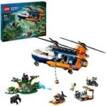 City - L’hélicoptère de l’explorateur de la jungle au camp de base, Jouets de construction