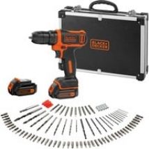 BDCDD12BAFC perceuse Noir, Orange, Perceuse/visseuse