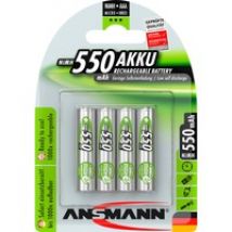 Blister 4 X Accu, AAA, 550 mAh AAA / HR03 Nichel-Metallo Idruro (NiMH), Batteria