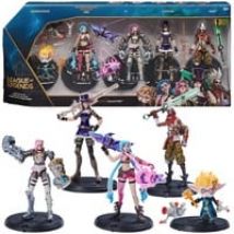 League of Legends, confezione Città gemelle con personaggi esclusivi Jinx, Heimerdinger, Vi, Caitlyn ed Ekko, personaggi collezionabili da 10,2 cm, accessori, dai 12 anni in su, Gioco figura