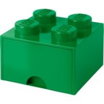 4-Stud Storage Brick DrawerDark Green Scatola porta giocattoli Libera installazione Verde, Scatola di immagazzinaggio