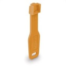 47897 clip sicura Bloccaporte + chiave RJ-45 Arancione Acrilonitrile butadiene stirene (ABS) 10 pz, Castello