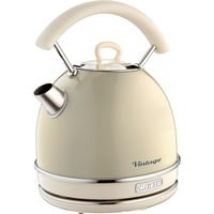 2877 Bollitore elettrico 1,7 Litri di Design - Infusi, tè e tisane - Autospegnimento - 2000 Watt - Acciaio Inox - Linea Vintage - Beige