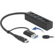 63859 hub di interfaccia USB 3.2 Gen 1 (3.1 Gen 1) Type-A + Type-C 5000 Mbit/s, Hub USB