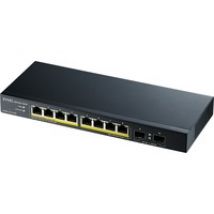 GS1100-10HP v2 Non gestito Gigabit Ethernet (10/100/1000) Supporto Power over Ethernet (PoE) Nero, Interruttore