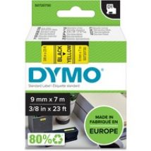 D1 - Standard Etichette - Nero su giallo - 9mm x 7m