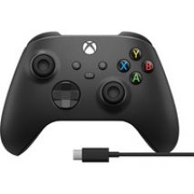 Xbox Wireless Controller + USB-C Cable Nero Gamepad Analogico/Digitale PC, Xbox One, Xbox One S, Xbox One X, Xbox Series S, Xbox Series X
