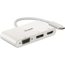 DUB-V310 replicatore di porte e docking station per laptop Cablato USB 3.2 Gen 1 (3.1 Gen 1) Type-C Bianco, Adattatore