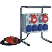 1153750 prolunghe e multiple 2 m 6 presa(e) AC Nero, Blu, Rosso, Argento, Ciabatta