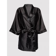 Déshabillé Court Satin Noir, Lovehoney - Amorana