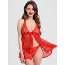 Lovehoney Unwrap Me Babydoll, Rot - Amorana