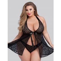 Lovehoney Unwrap Me Babydoll, Schwarz - Amorana