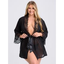 Déshabillé Transparent Barely There Noir, Lovehoney - Amorana