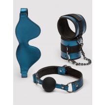 Bondage Boutique Metallic Fantasy Bondage-set, Türkis - Amorana