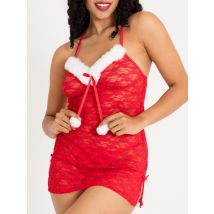 Lovehoney-Fantasy Santa Lace Kleidchen & String, Large - Amorana