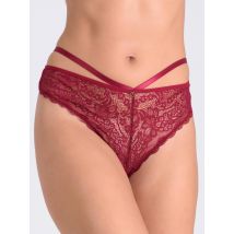 Lovehoney Late Night Liaison Wine Crotchless Thong - Amorana