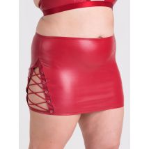 Lovehoney Plus Size Fierce Leather-look Lace-up Skirt Plus Size - Amorana