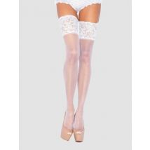 Leg-avenue Stay-up White Halterlose Strümpfe - Amorana