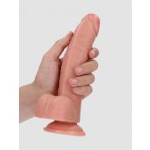 Real Rock Curved Realistic Dildo with Balls and Suction Cup - 8 / 20,5 cm - Flesh, 20.5 cm - Nude - Amorana