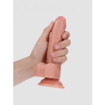 Real Rock Curved Realistic Dildo With Balls And Suction Cup - 7 / 18 Cm - Flesh - Amorana