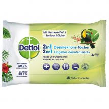 Dettol, 2 In 1 Disinfection Wipes, Disinfectant Wipes - Amorana