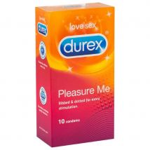 Durex, Pleasure Me, Kondom, Transparent, 10 Stück - Amorana