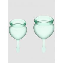 Satisfyer Feel Good Menstrual Cup Set Menstruationstasse, Green - Amorana