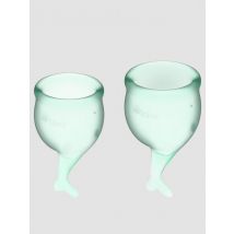 Satisfyer Feel Secure Menstrual Cup Set Menstruationstasse, Green - Amorana