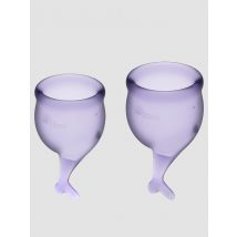 Satisfyer Feel Secure Menstrual Cup Set Menstruationstasse, Lilac - Amorana