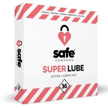 Safe, Super Lube, Kondom, Transparent - Amorana