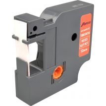 Label Band kompatibel zu Dymo IND 1805416 weiß auf rot 12mm x 5,5m