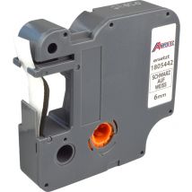 Label Band kompatibel zu Dymo IND 1805442 schwarz auf weiß 6mm x 5,5m