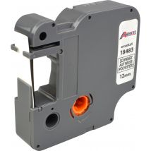 Label Band kompatibel zu Dymo IND 18483 (S0718210) schwarz auf weiß