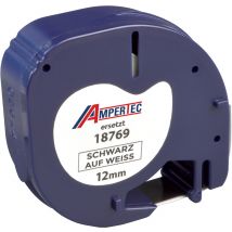 Label Band kompatibel zu Dymo Letratag 18769 (S0718850) schwarz auf