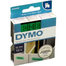 Dymo Label Band D1 45019 (S0720590) schwarz auf grün  12mm x 7m