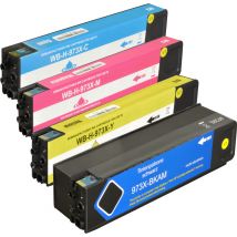 4 Ampertec Tinten ersetzt HP 973X  4-farbig