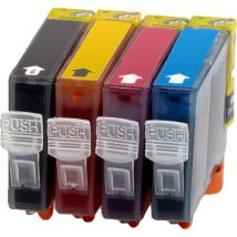 4 Ampertec Tinten für Canon BCI-6BK C M Y  4-farbig