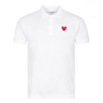 Polo Shirt Heart Logo - White