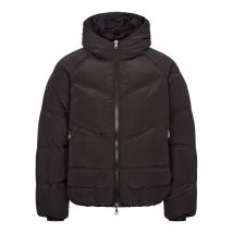 Nylon Hooded Insulated Jacket - Black