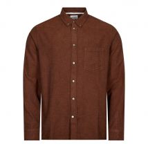 Anton Flannel Shirt - Rust Brown