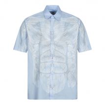Muscle Print Shirt - Sky Blue / White