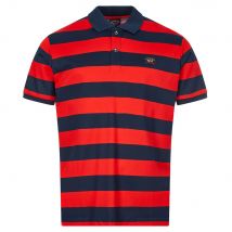 Stripe Polo Shirt - Red / Navy