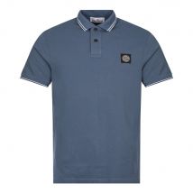 Tipped Compass Logo Polo Shirt - Dark Blue