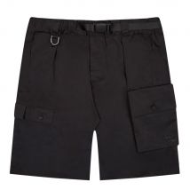 Nylon Twill Cargo Shorts - Black