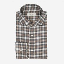 Hemd  gro&#223; kariert  multi flanell twill doppelt gezwirnt, kragenform  modernisierter spreizkragen mit kurzen spitzen