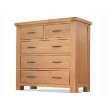 Archers Ambleside 2 Over 3 Oak Wooden Chest of Drawers Assembled