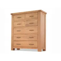 Archers Ambleside 4 Over 3 Oak Wooden Chest of Drawers Assembled