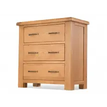 Archers Ambleside 3 Drawer Oak Wooden Chest of Drawers Assembled
